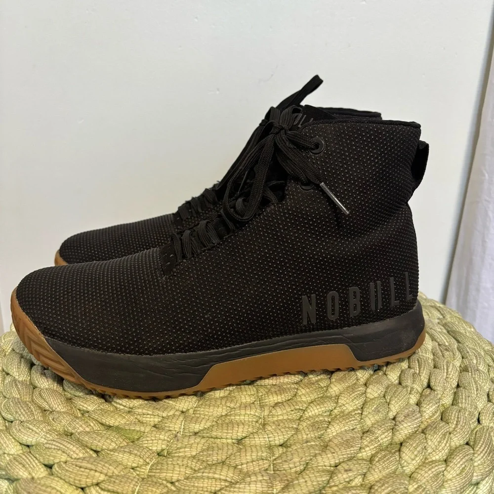 NOBULL Black High-Top Sneakers with Gum Outsole - Picture 3 of 10